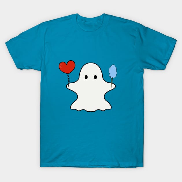 Fairground Ghosts : Heart Balloon T-Shirt by Vera T.